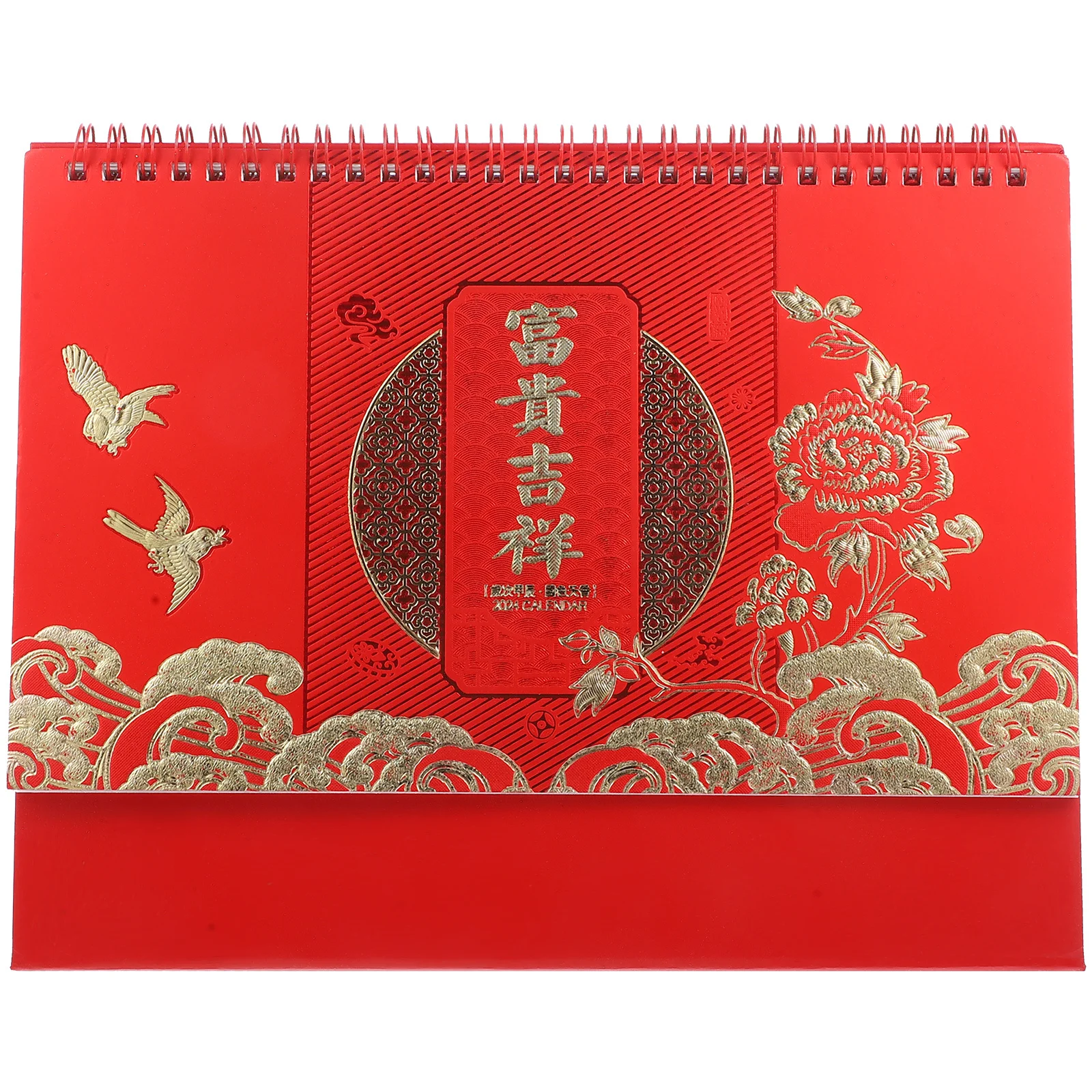 

Chinese Style Desk Calendar Bright Simple Design for Office Home Decorative Standing Calendar Efficient Scheduling Planner