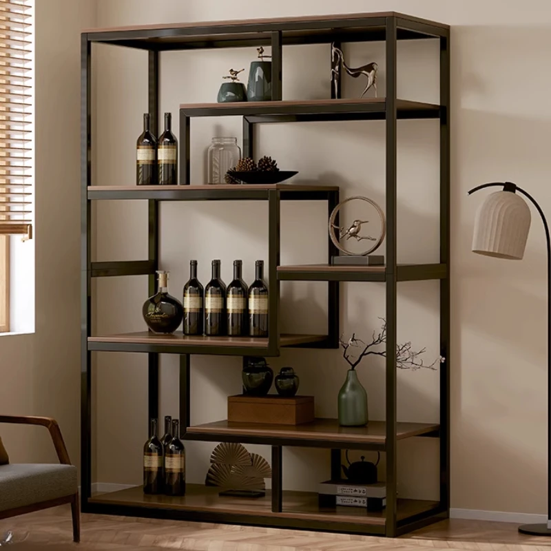 

Shelves Bar Cabinet Wine Accessories Display Decoration Iron Storage Full Kitchen Luxury Vetrina Esposizione Bar Furniture