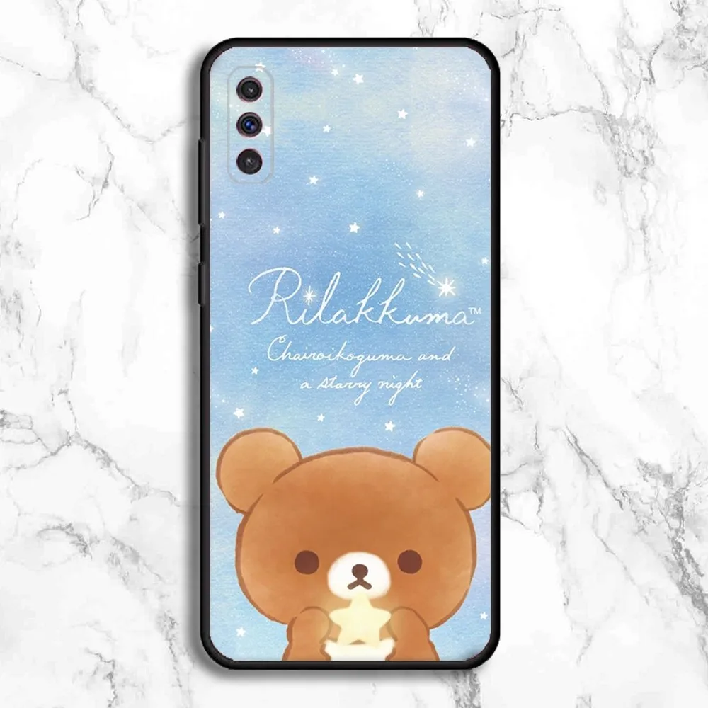 R-Rilakkuma Bear Cute Phone Case For Samsung Galaxy A13,A21s,A22,A31,A32,A52,A53,A71,A80,A91 Soft Black Phone Cover