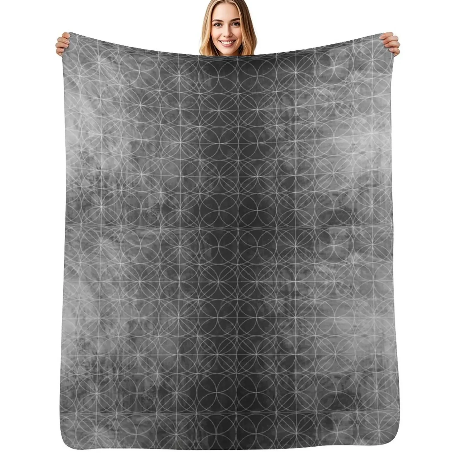 

Sacred Geometry Flower of Life Throw Blanket Hairy Comforter blankets ands Quilt Blanket