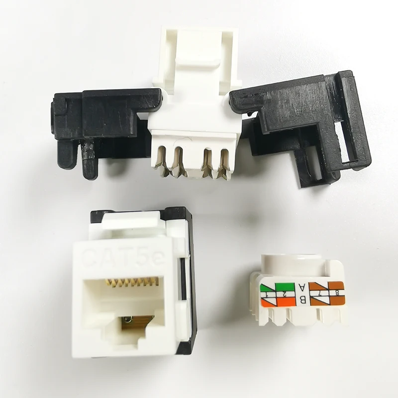 5 pz UTP Cat5E Modulo RJ45 Keystone Jack Cat5E Modulo di Rete Connettore Keystone Per Piastra A Parete Presa Adattatore di Presa Del Computer