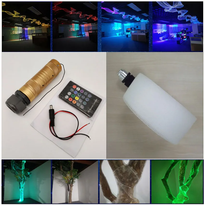 RGB LED Flexible Ribbon 12V Mesh Curtain Backdrop Stage Lights Colorful Optical fiber braided luminescent net DIY Ceiling