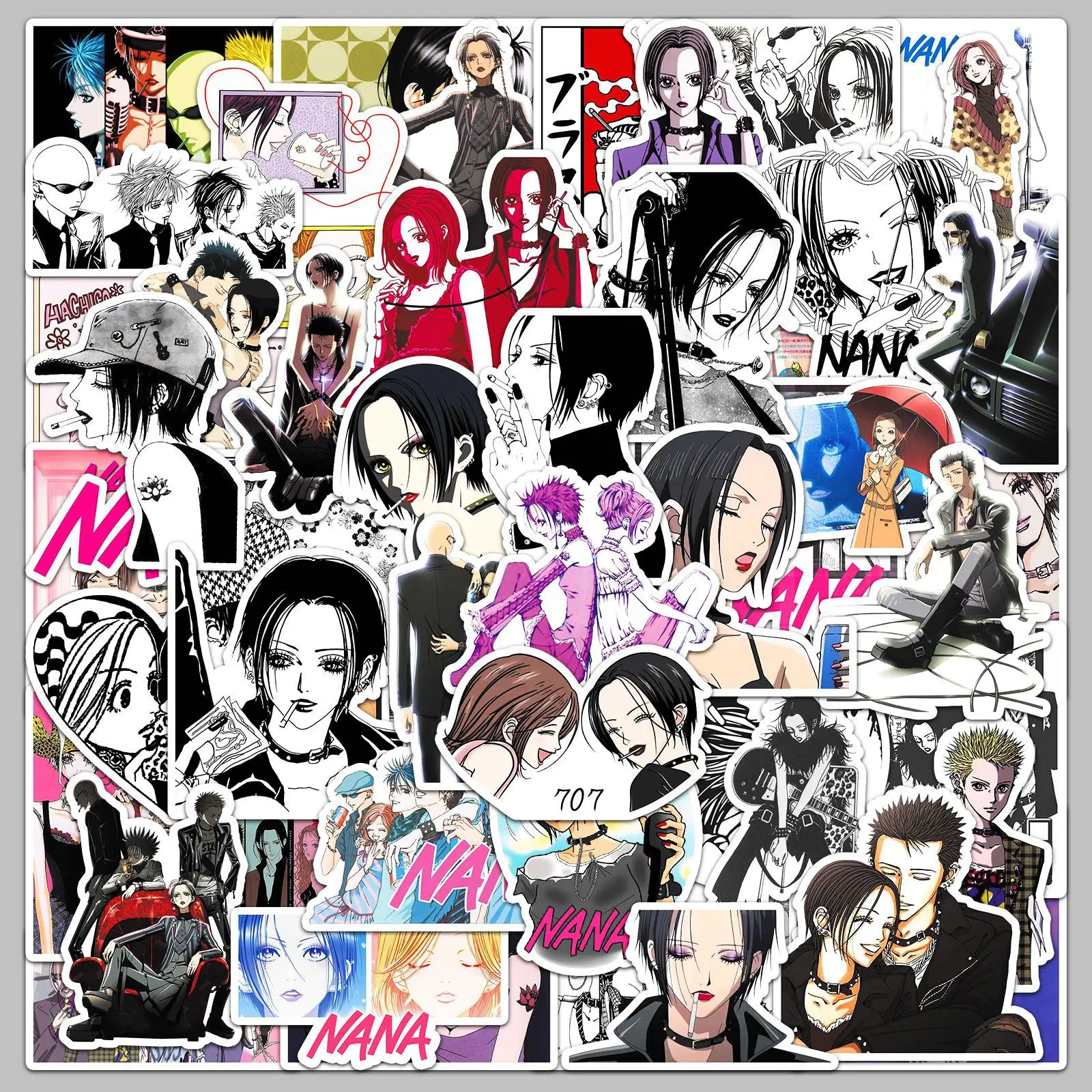 ملصق نانا، أنا آخر في العالم، فيلم الرسوم المتحركة الياباني بنفس الاسم، مخطط زخرفي مقاوم للماء، ملصق غاشا