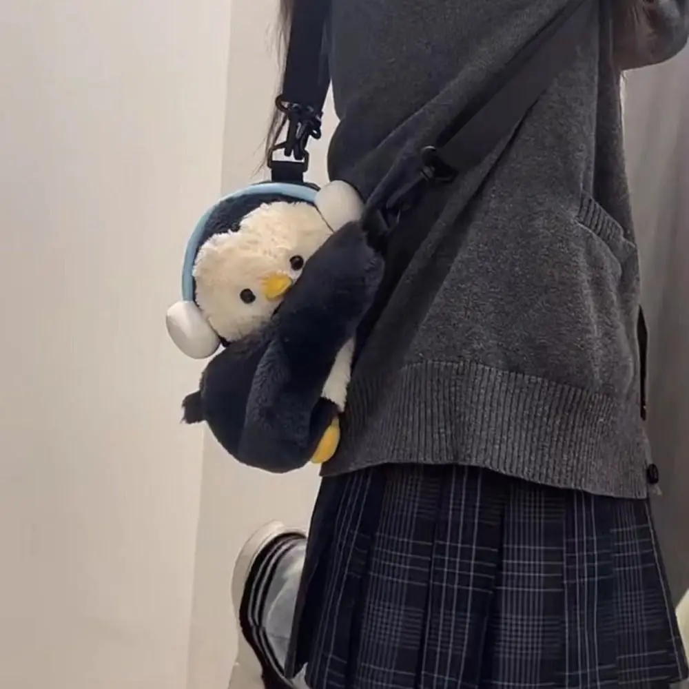 Creative Penguin Crossbody Bag Dual-purpose Bag Children Backpack Large Capacity Animal Shoulder Bag Girls