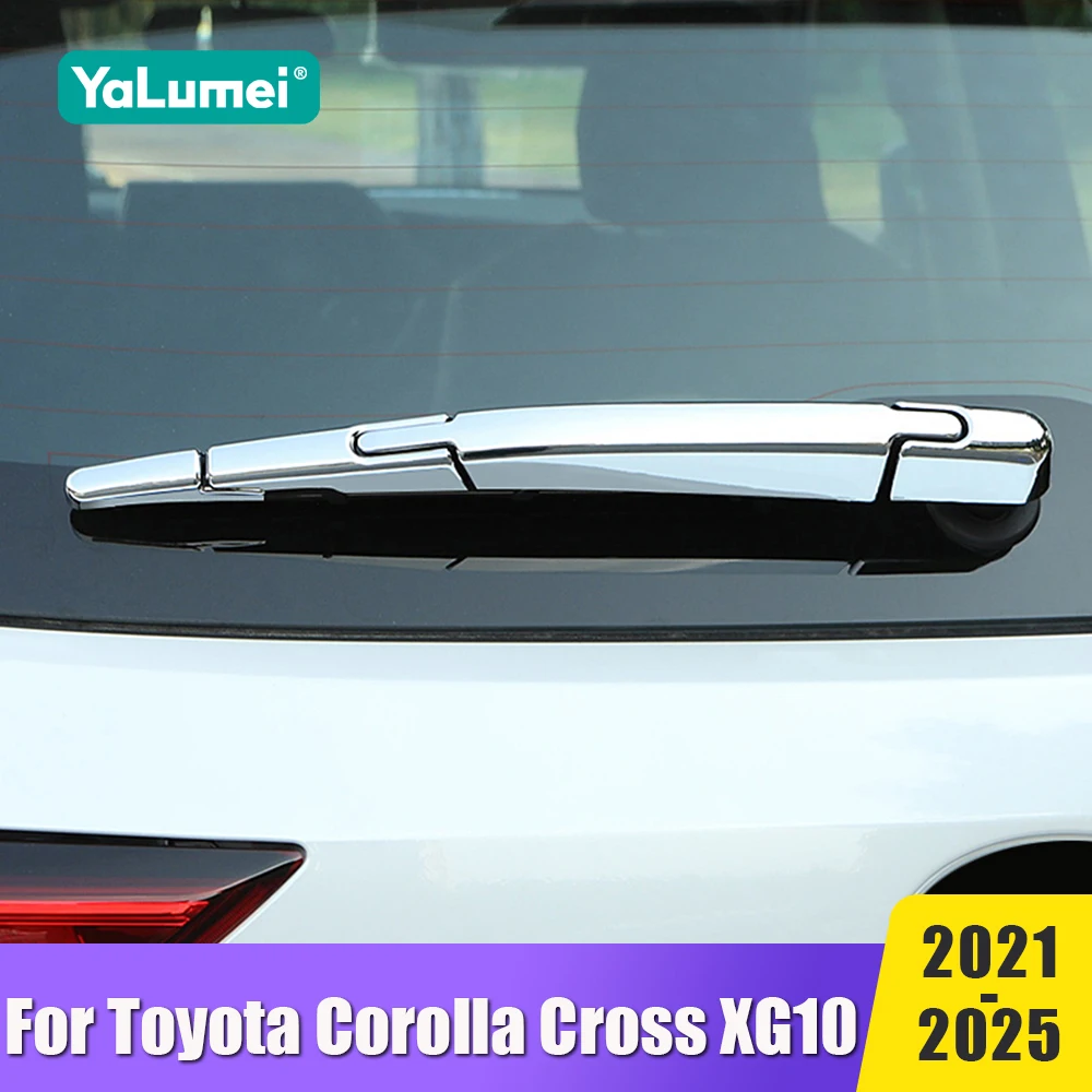 

For Toyota Corolla Cross 2021 2022 2023 2024 2025 XG10 Hybrid Car Rear Trunk Window Wiper Arm Blade Cover Overlay Nozzle Trims
