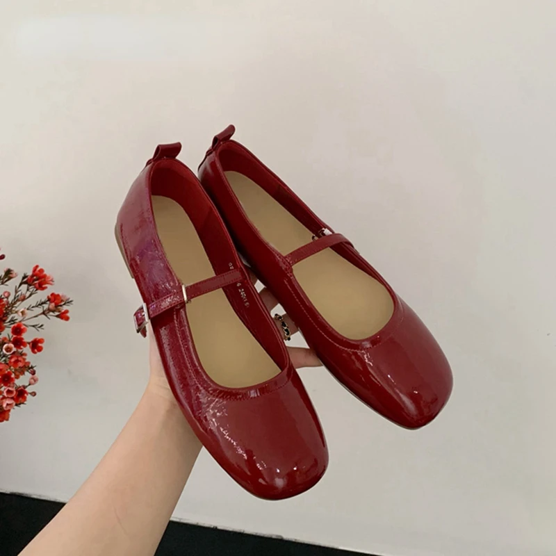 New 2024 Spring Summer Mary Jane Shoes Women Soft Sole Casual Outdoor Dress Ballet Shoe Round Toe Shallow Flats Zapatos De Mujer