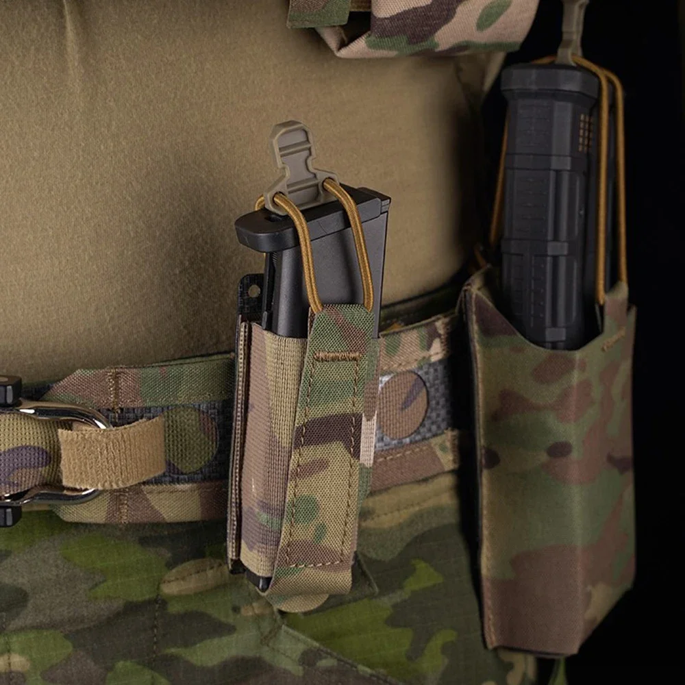 Tactische 9mm Tijdschrift Pouch Elastisch Enkel Pistol Mag Pouch Quick Release voor G17 19 M9 SIG P226 Universele Pistol Mag houder