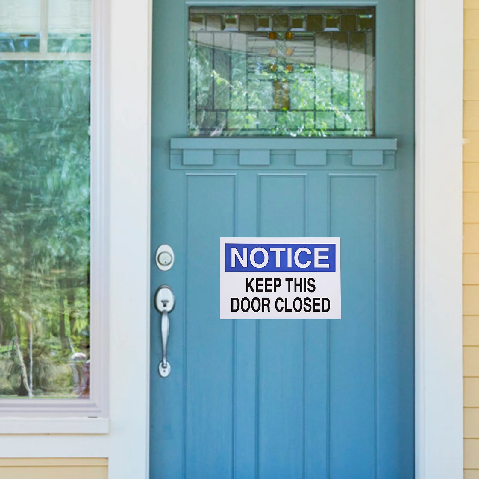 Signs Door Closed Safety Keep This Aluminum Plate Signage for Business Office