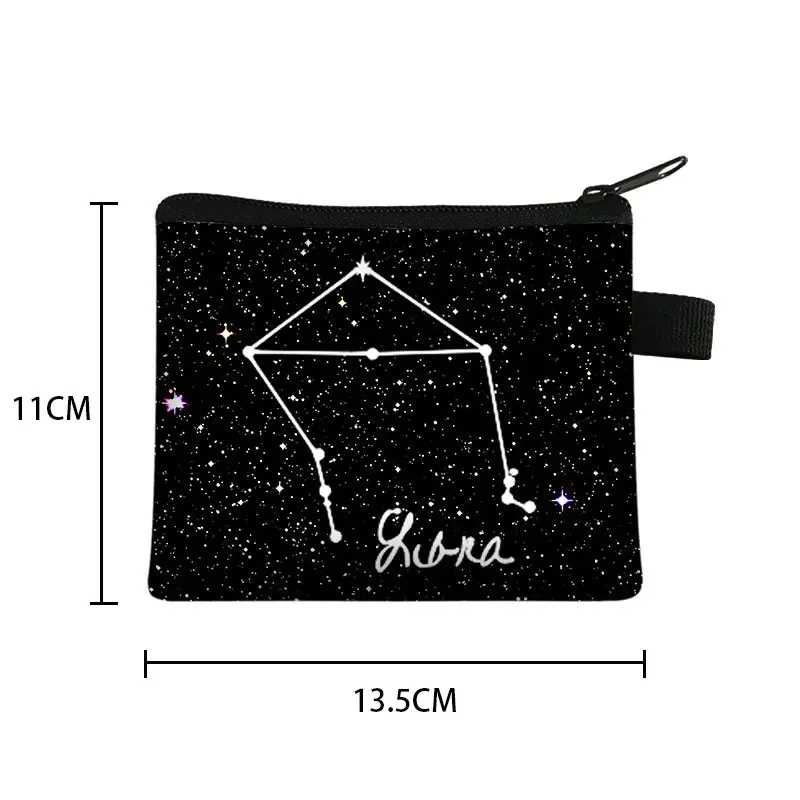 Dodici costellazioni Modello segno zodiacale Portamonete Donna Giradischi zodiacale Portachiavi Borse Borsa per rossetto carina Mini borse