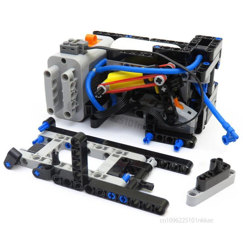 MOC التقنية الهواء الهوائية خزان الهواء المحرك الهوائي ضغط بمحركات اللبنات نموذج لتقوم بها بنفسك تجميع الطوب لعبة طفل هدية #5