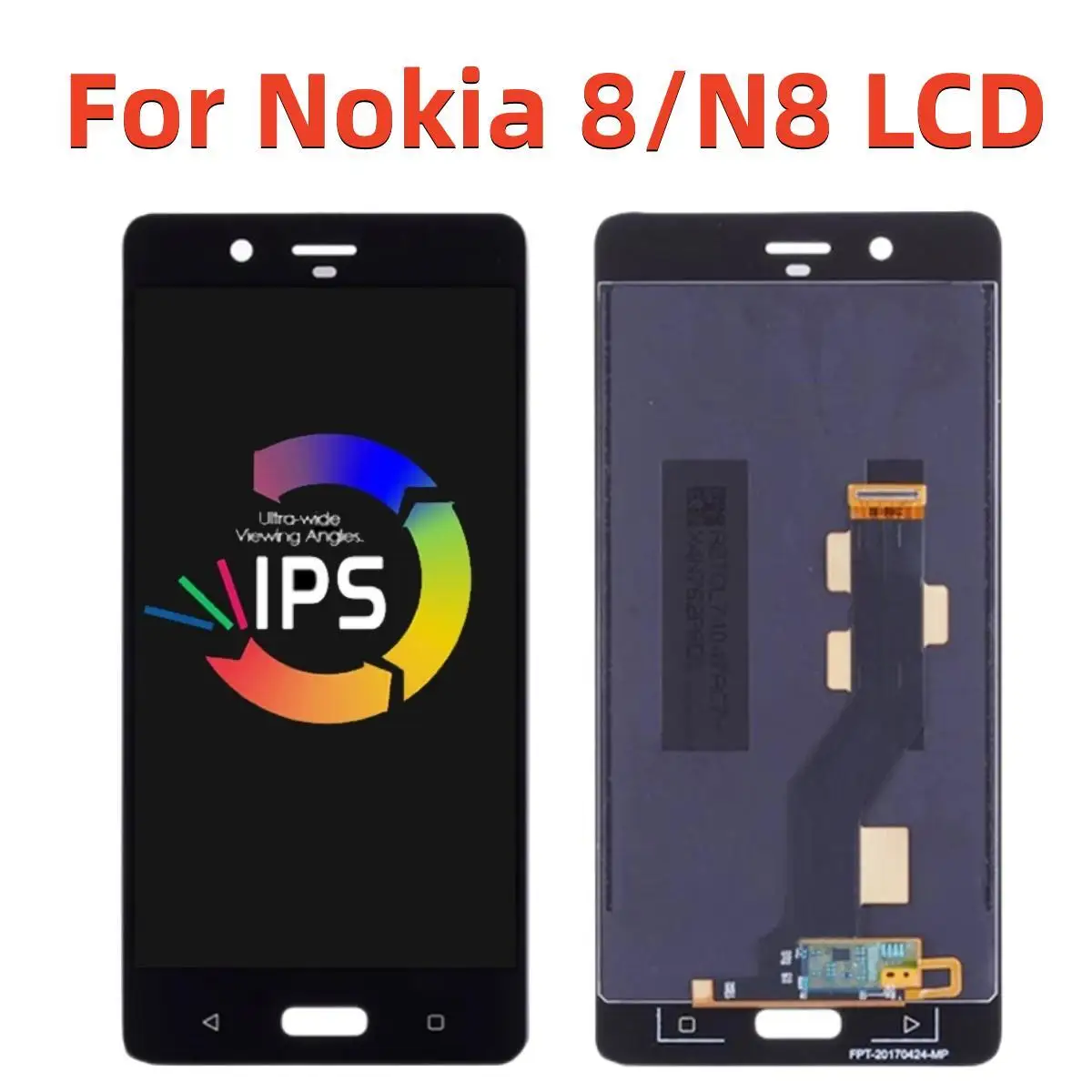 

5.3" Original For Nokia 8 TA-1004 TA-1012 TA-1052 LCD Display With Touch Screen Digitizer Assembly Replacement For Nokia N8 LCD