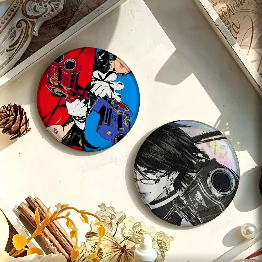 Cool B-Bayonettas-S  Enamel Pin Tinplate Round Brooch Cosplay Nijigen Otaku Culture Badge 25mm 32mm 44mm 58mm
