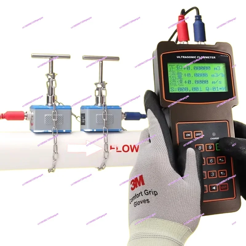 

DN10-DN6000 Handheld comdroic water flowmeter Portable flowmeter with SD card