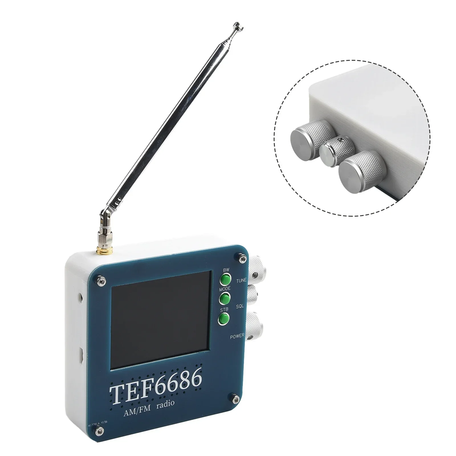 New Practical TEF6686 Receiver Telescopic Antenna 1.20 105＊105＊27mm FM (65M-108M) 144Khz-27000Khz 65Mhz-108Mhz