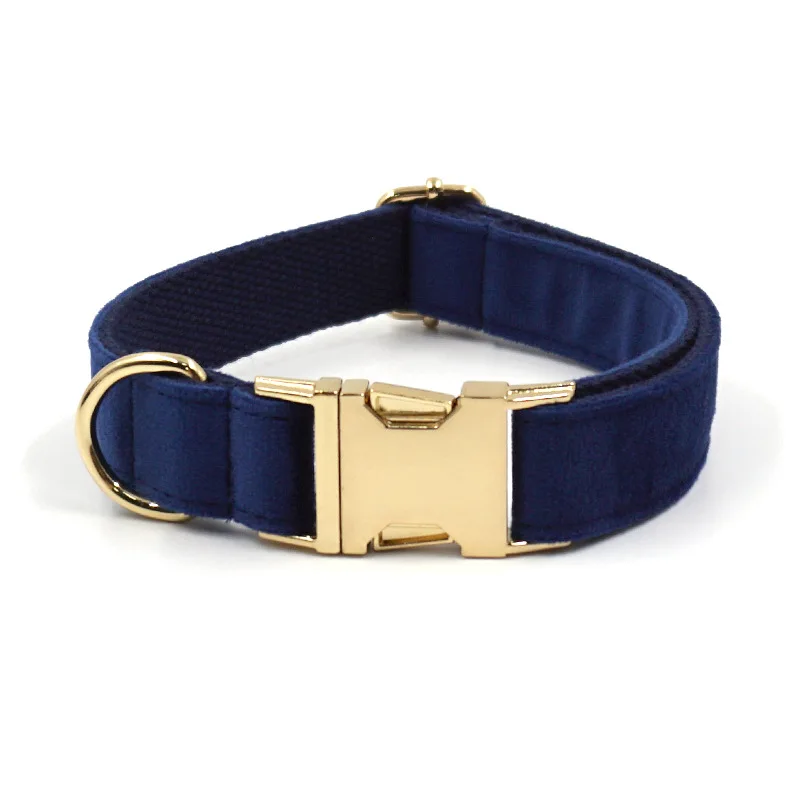 Set arnés y collar personalizado para perros de terciopelo lazo_voghion.com