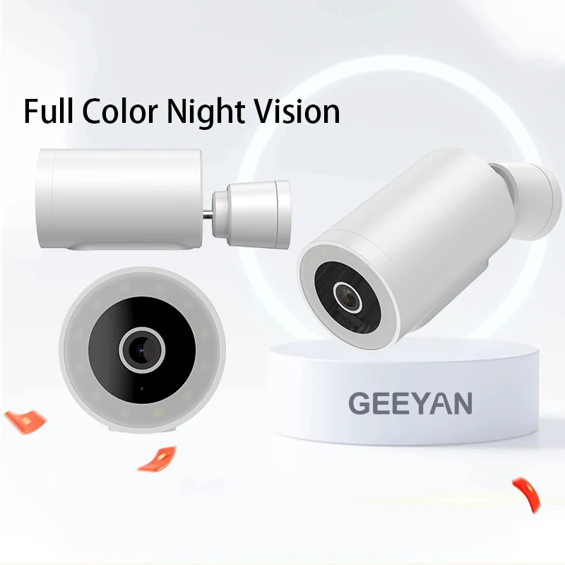 GEEYAN Wireless Outdoor Rechargeable WiFi Camera, 4 Month Battery Life, Human Detection, Customizable Voice Alerts, Two-Way Talk