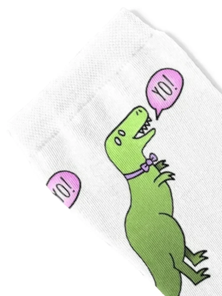 Yo Dino Socks moving stockings Antiskid soccer retro Women Socks Men's