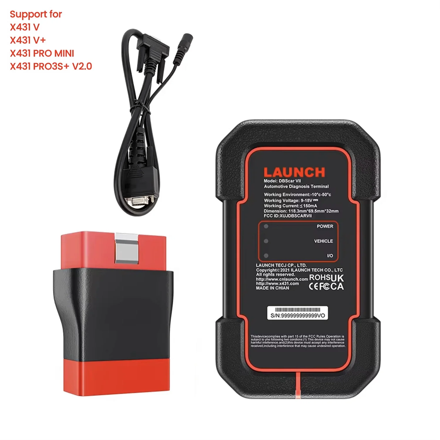 Launch X431 DBScar VII Bluetooth Adapter Connector Replacement OBD2 Scanner Diagnostic Tool for Launch X431 pro/pro3/pros/V/V+