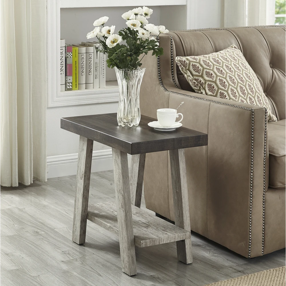 Athens contemporary wooden side table weathered, many colors for you to choose from