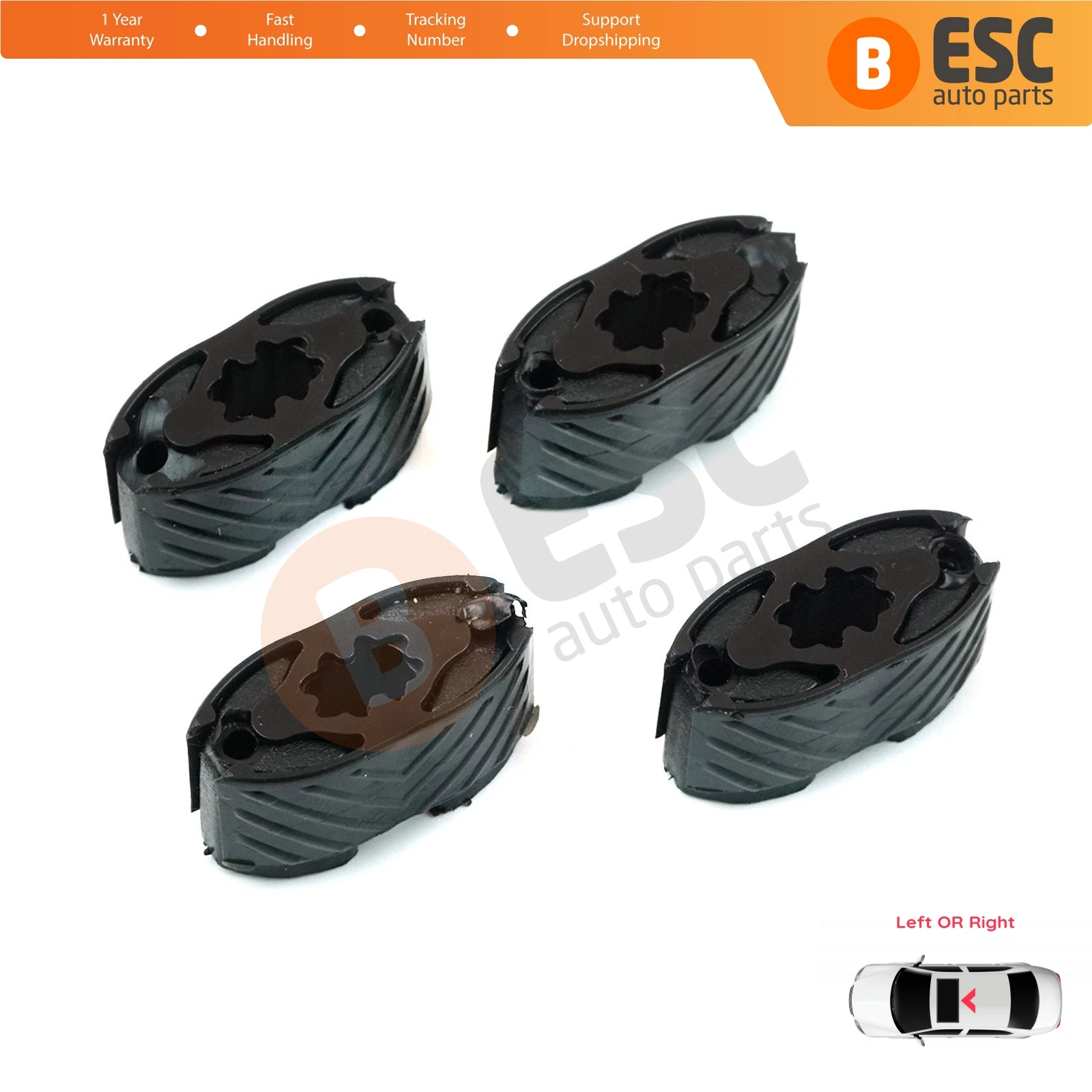 ESR11-1 4 Pieces Sunroof Sliding Shifter Holder Clips 7701209744 for Renault Megane MK2 Scenic MK2 Made in Turkey