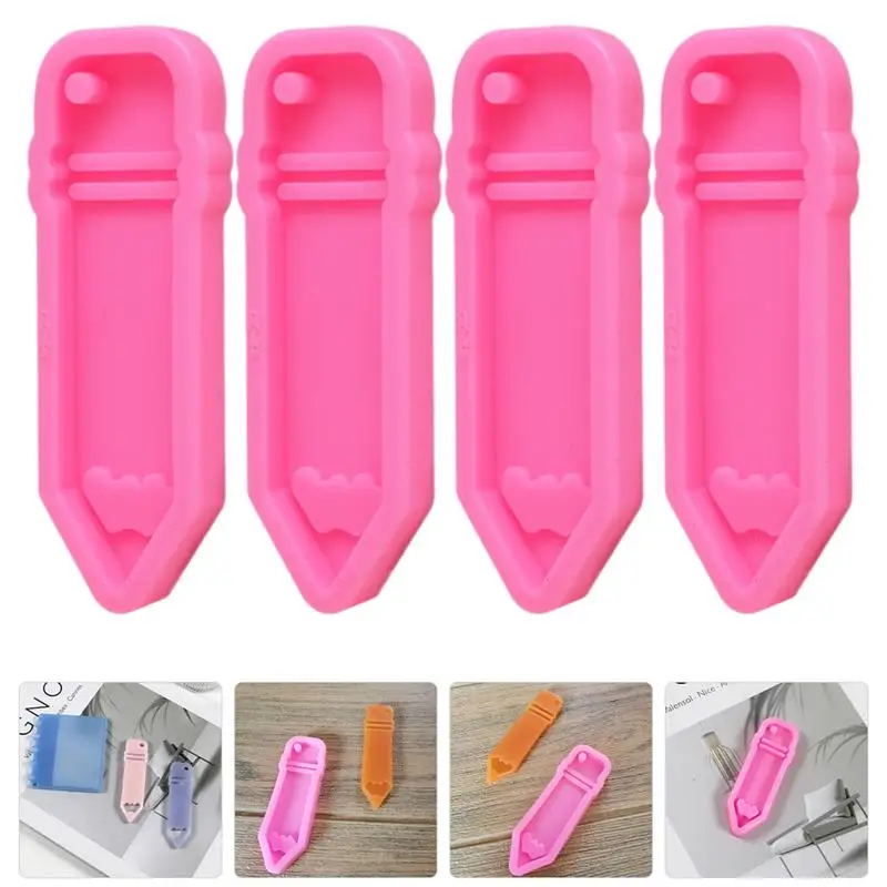 Pencil Casting Mold Molds Resin Mold Silicone Epoxy Pen Diy Key Earring Casting Charm Pendant Jewellery Making Chocolate