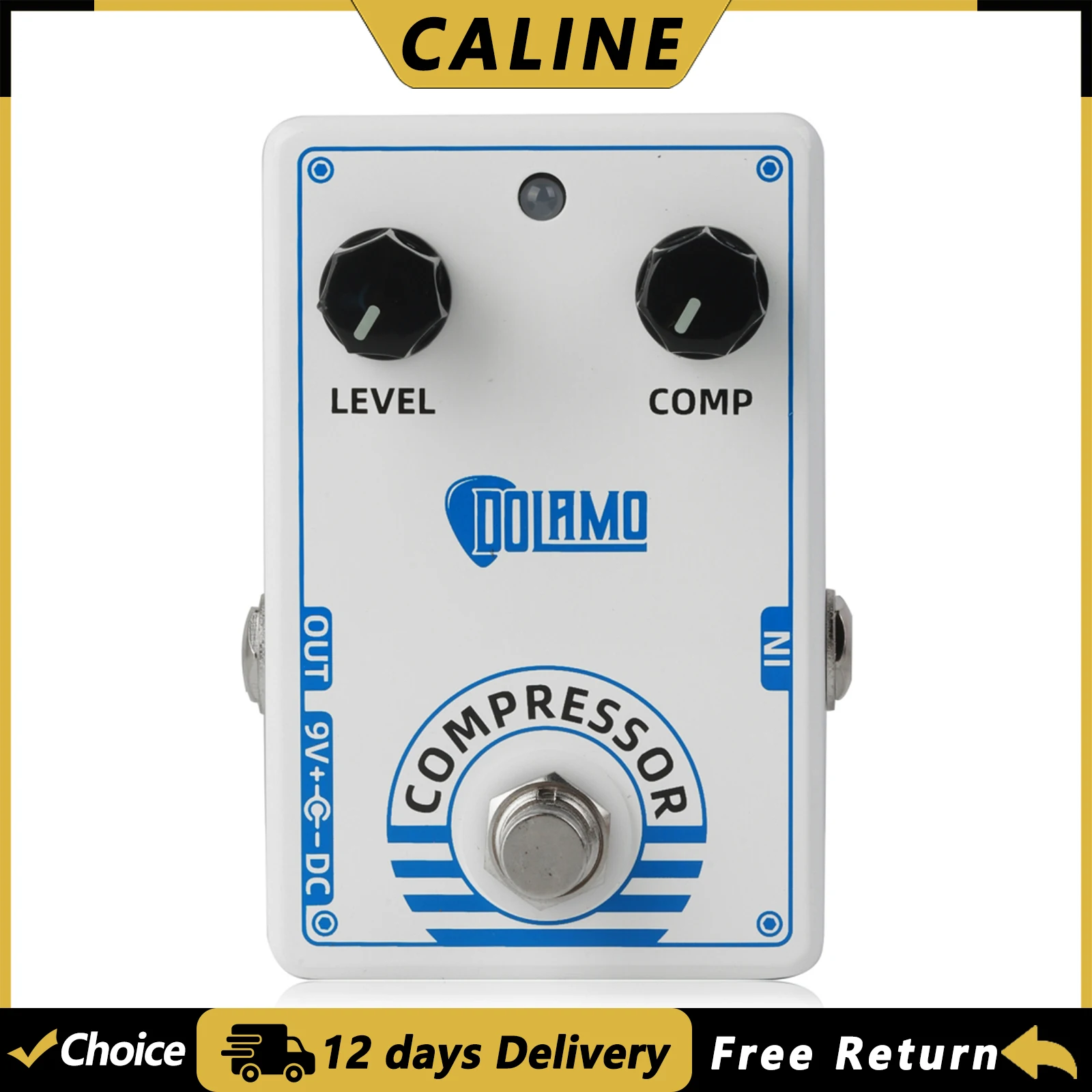 Dolamo D-1 تأثير ضاغط الجيتار دواسة الغيتار شركات دواسة صحيح الالتفافية كامل قذيفة معدنية أجزاء الغيتار الكهربائي وملحقاتها #1