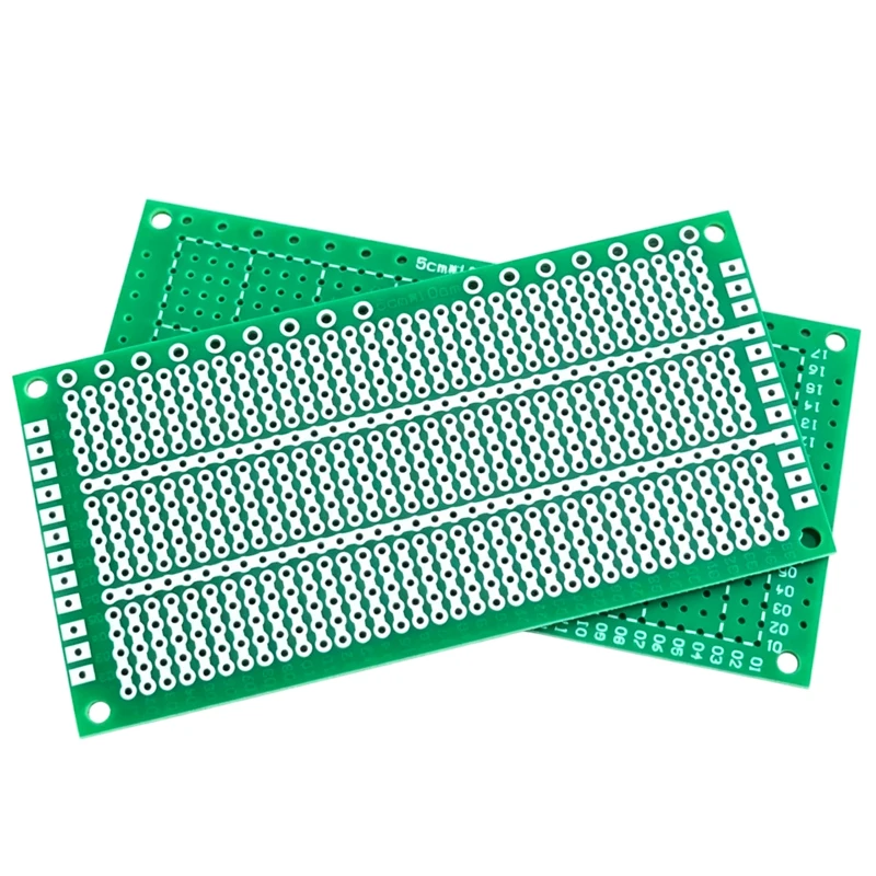 3PCS 5x10CM Single Sided Universal Pcb Board Five-hole Perforated Circuit Board Soldering Practice Experimental Board PCB