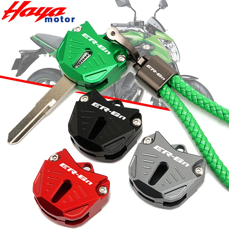 

2023 New ER6N Motorcycle Key Cover Case Shell Protect Keyring Keychain For KAWASAKI ER 6N ER6N ER-6N 2009 - 2017 2016 2015 2014