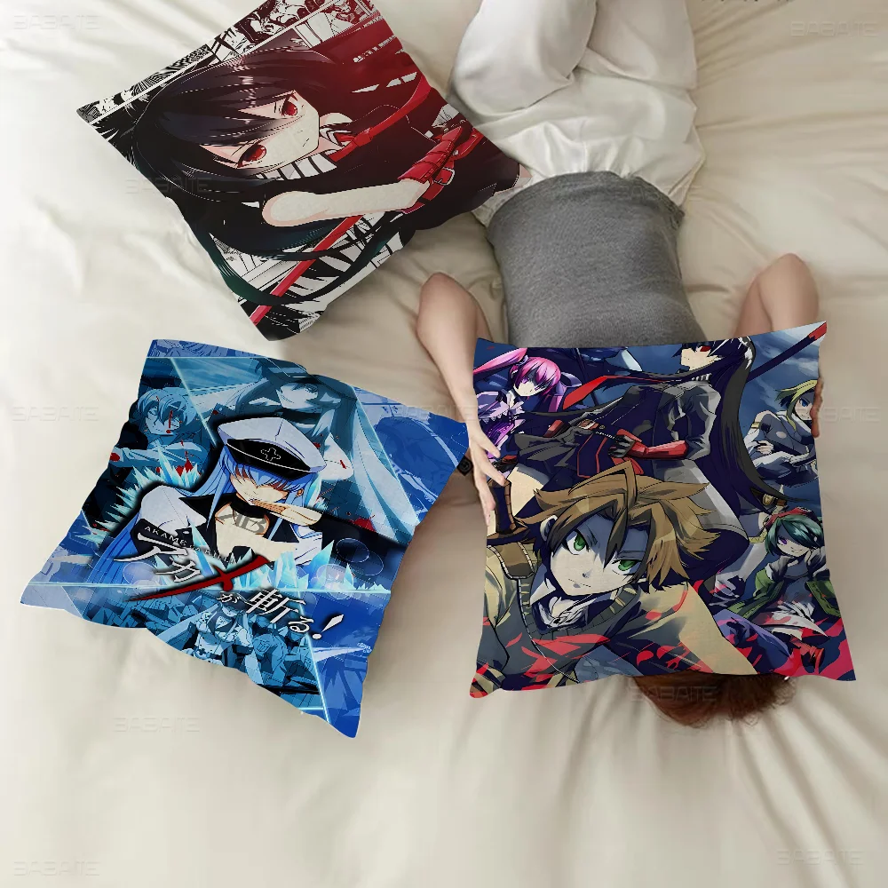 

Japanese Classic Anime Akame Ga KIL Pillowcase Toon Gift Cushion Cover Bedroom Home Sofa Chair Seat Decor Pillow Case