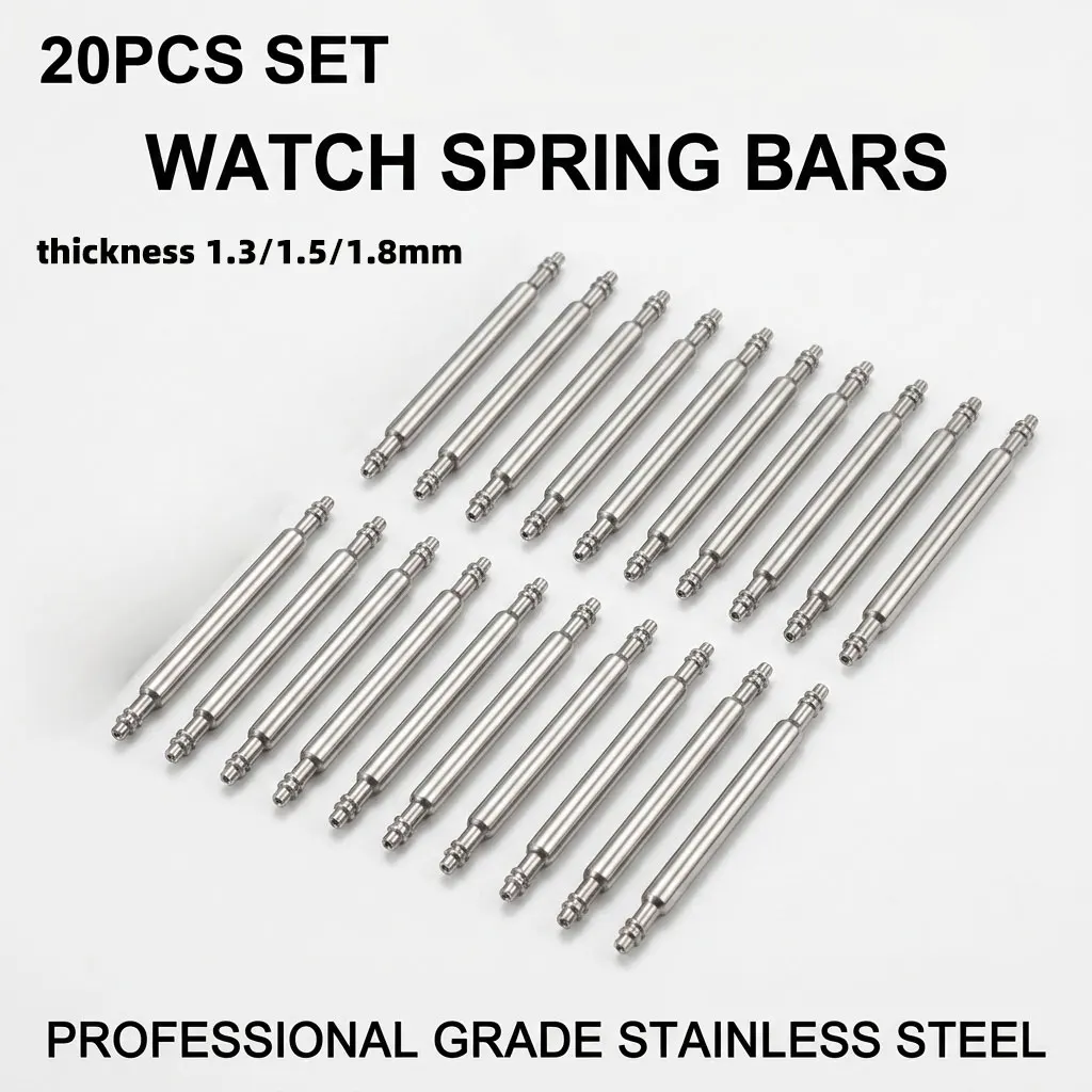8-30mm Watchband Spring Bars Stainless Steel Strap Link Pins 1.5mm 1.8mm 2.0mm Watch Repair Tool Kit Watchmaker Accessories