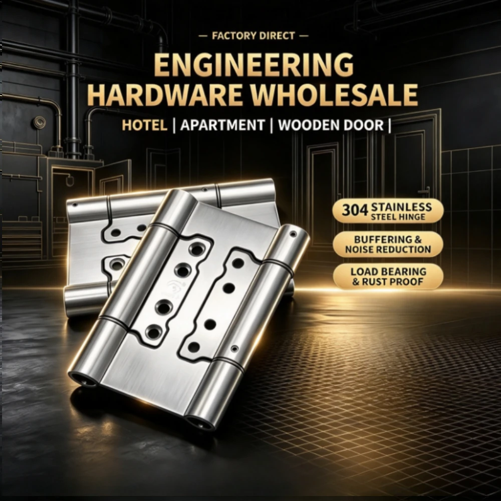 Double Spring Hinge Stainless Steel Bidirectional Auto Return Hinge for Saloon Door Fence Cowboy Door