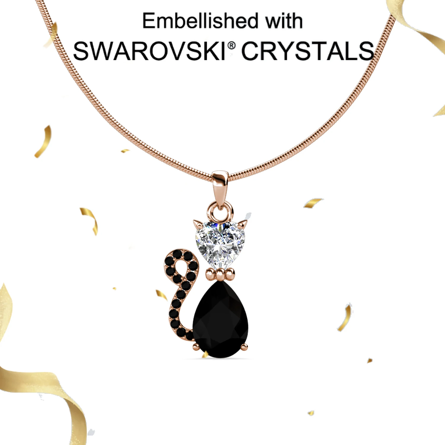 

Daisini 925 Sterling Silver Simple Square Pendant Necklace Embellished with Swarovski Crystals Elegant Design Womens Jewelry