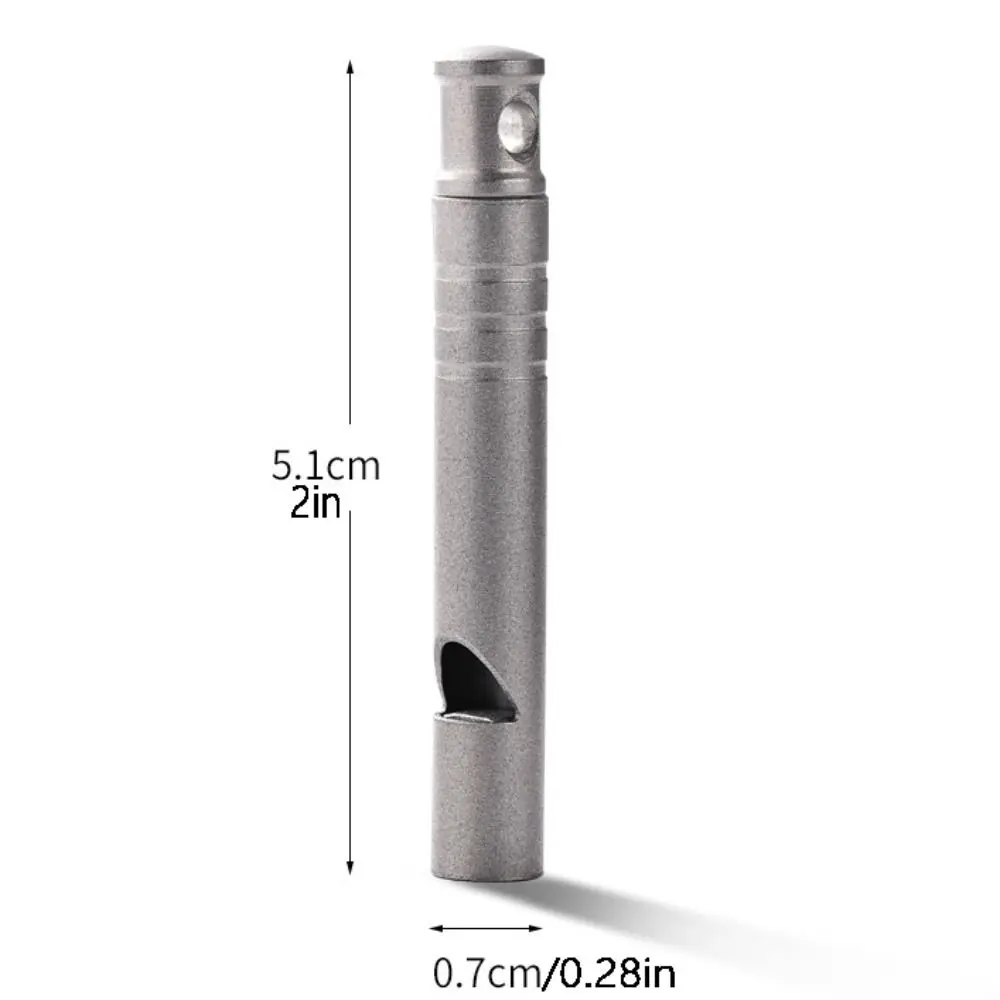 Sandblasting Portable Camping Whistle Ultralight Survival Tool Emergency Whistle with Cord Keyring Titanium Whistle Exploring