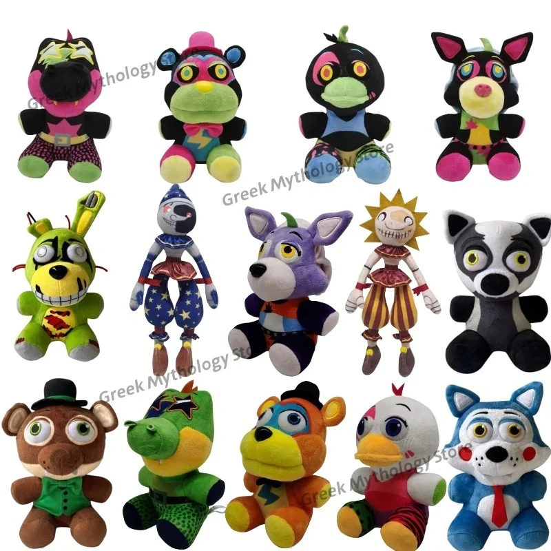 

New Game Fnaf Security Vulnerability Plush Doll Toy Boss Moon Sun Plushs Periphery Room Decoration Christmas Gift For Children ﻿