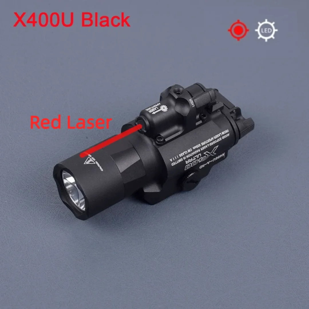 

Tactical Surefir X300 X400U Ultra Red Scout Laser LED Flashlight Rifle Laser Light for Picatinny Weaver Rails Mount