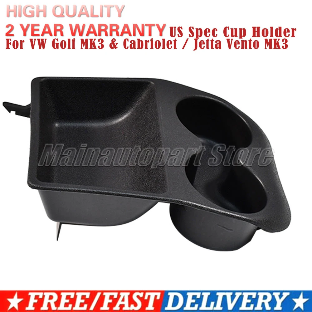 Center Console Built-in Drink Holder US Spec Cup Holder For VW Golf MK3 & Cabriolet / Jetta Vento MK3 Left Hand Drive