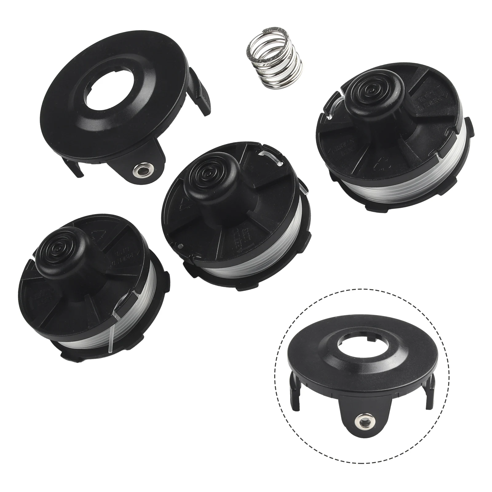 Replacement Spool Cover Set for Grass Trimmers Fits Models DUR181 DUR181Z DUR141 UR180D 3 Spools and 2 Accessories