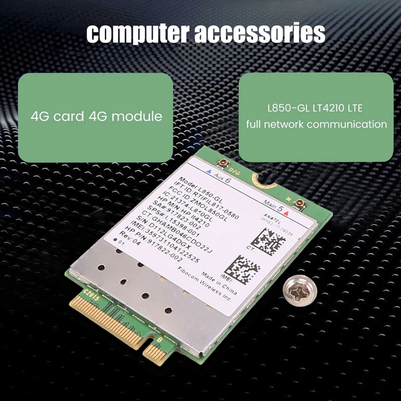 L850-GL LT4210 FDD-LTE TDD-LTE 4G Card 4G Module SPS,917823-001 For 430 440 450 G5 Notebook