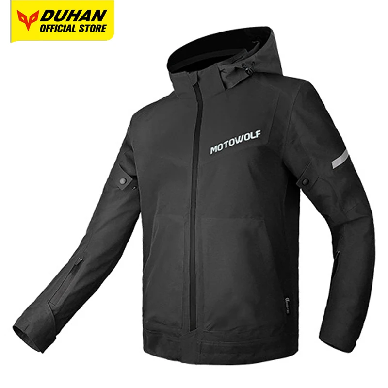 

Motorcycle Riding Jacket Four Seasons Comfortable Breathable Motorcycle Jacket With Built-in CE Protective Gear Detachable Hat