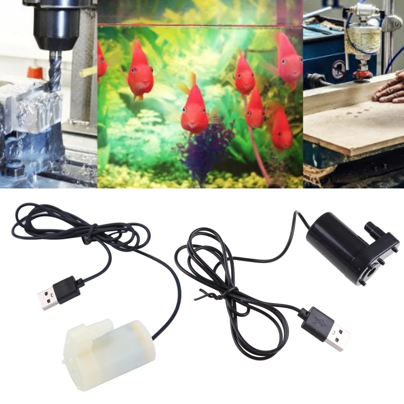 F92B Micro Mini Submersível Bomba água Tanques peixes Aquário USB alimentado para 5V 2-3L