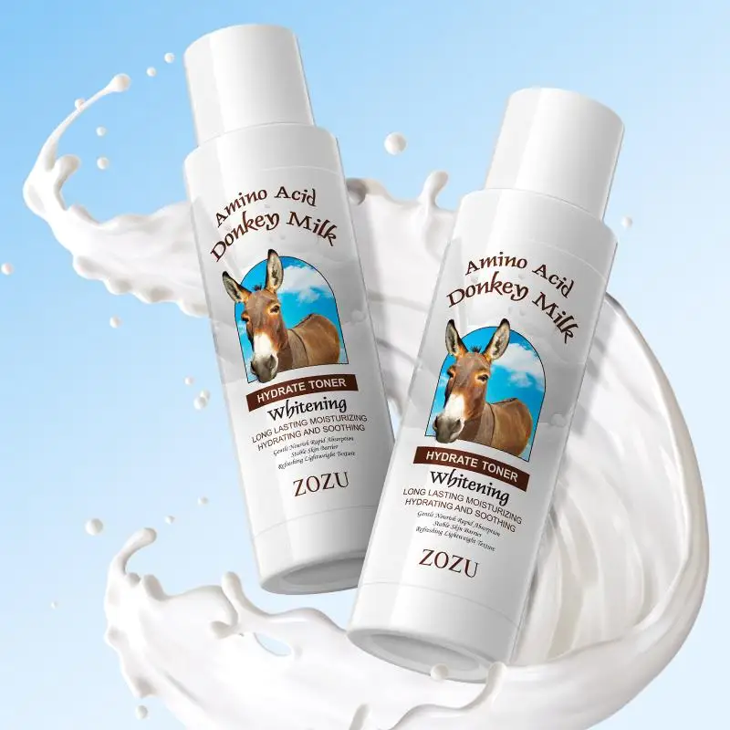 

ZOZU Donkey Milk Toner Moisturizing Concealer Donkey Milk Face Spray Improve Darkness Facial Foundation Makeup Skincare Products