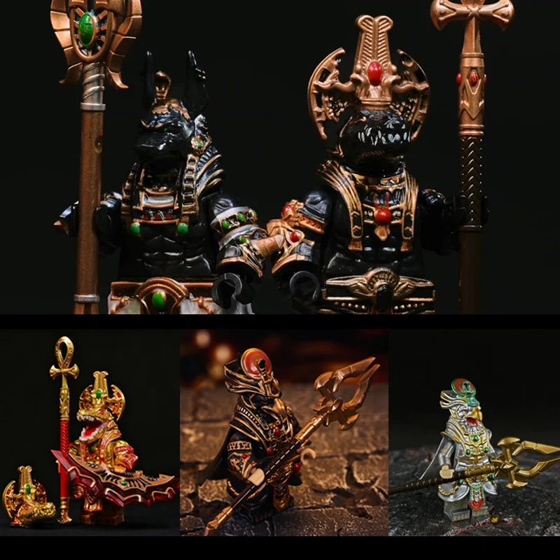Altes Ägypten Gott MOC Bausteine Wächter Sobek/Death Anubis/Sonnengott Ra Zarte Modell Ziegel Spielzeug Kompatibel mit LEGO