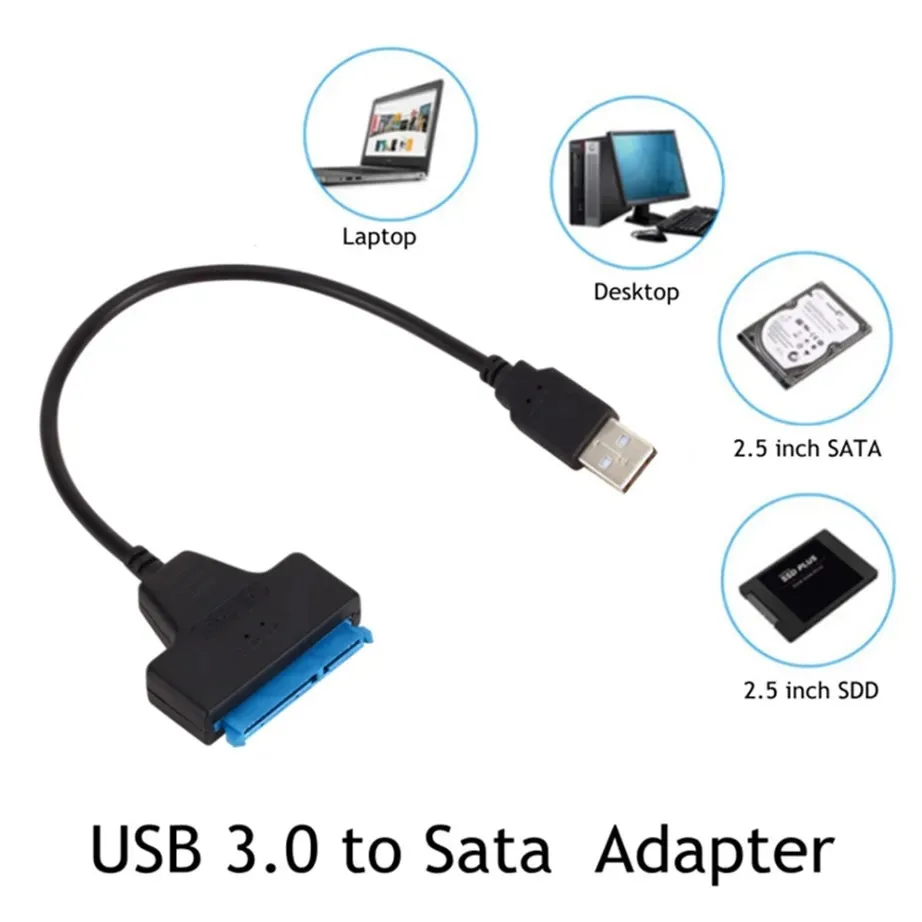 Muslimusb 2.0 a SATA 22pin cavo adattatore linee HDD SSD collegare il cavo del cavo per unità disco rigido da 2.5 pollici per unità disco solido