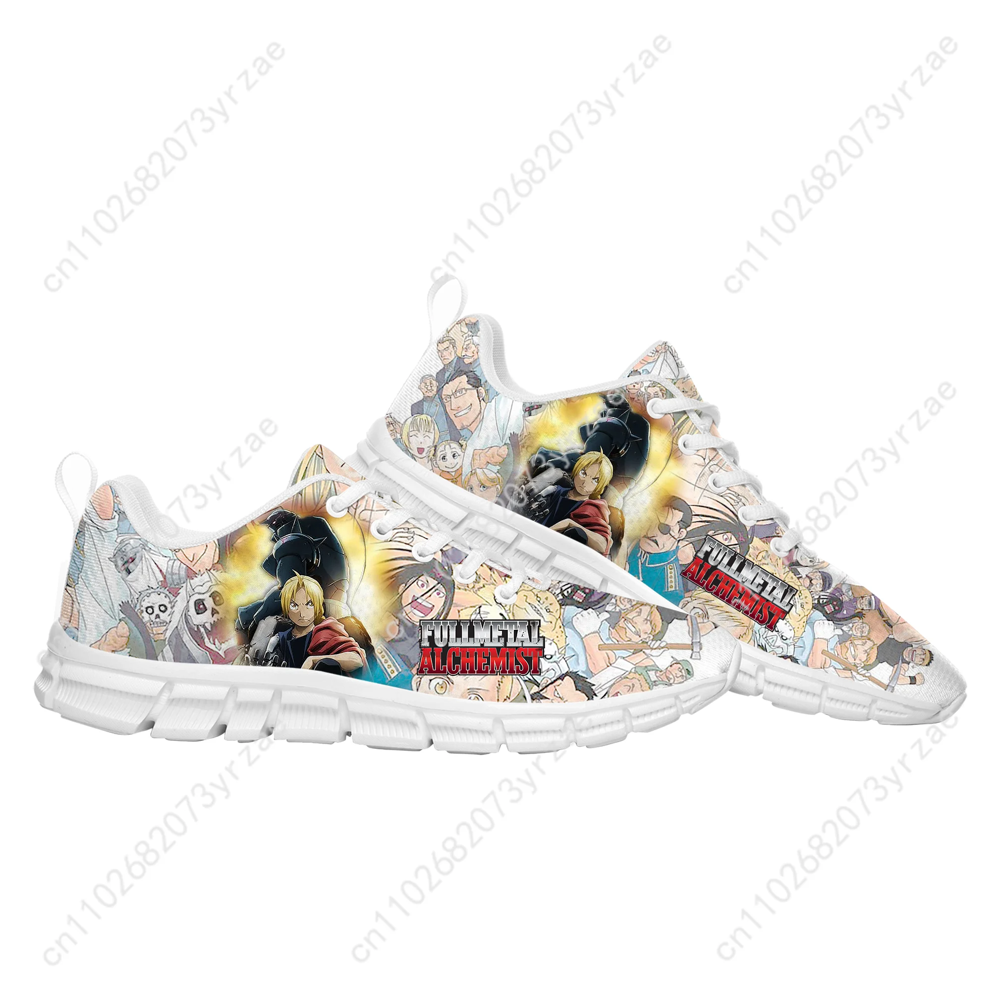 Fullmetal Alchemist Sneakers Uomo Donna Adolescente Scarpe sportive personalizzate Scarpe su misura con stampa modello casual di alta qualità