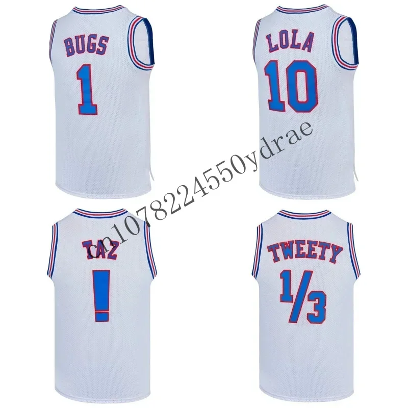 Movie Space Jam Lola bugs basketball jerseys mens sleeveless tops Tune Squad breathable Tweety Taz D duck sewing shirt W cmm1501