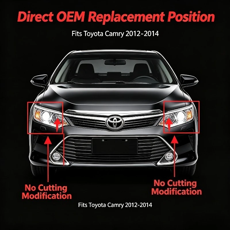Moggic Headlight Lens Cover For Toyota Camry 2012 2013 2014 SE LE XLE Hybrid Left Right Side Clear Head Lamp Glass Shade