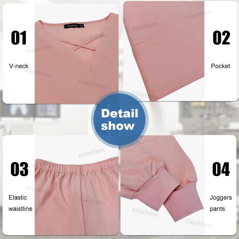 Wholesale Medical Scrub Sets Comfortable Short Sleeved Set Veterinary Dental Workwear Pediatric Nursing Accessories Women Jacket