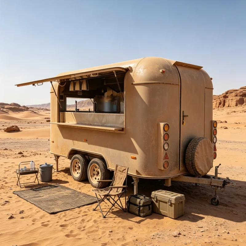 Small-Scale Self-Service Hot Dog Trucks, Mobile Coffee Kiosks & Food Trucks Complete with Kitchen Equipment