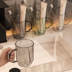 1pc Diamond Shape Travel Toothbrush Cup Portable Bathroom Toothpaste Holder Storage Case Box Organizer Mouthwash Cup