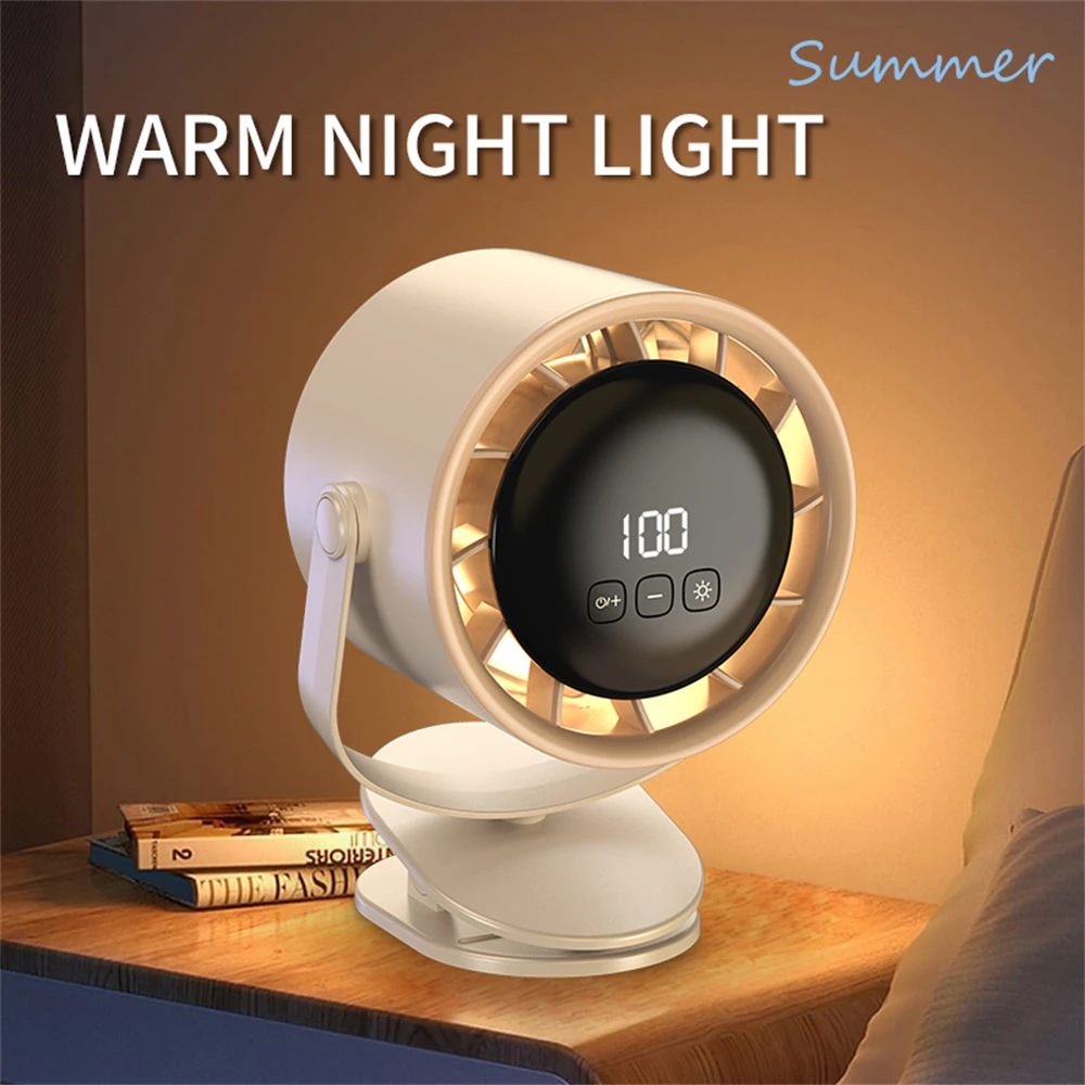 Desktop Fan 100 speed high-speed circulating fan For Household Use, 6-Inch Charging Digital Display Desktop Electric Turbo Fan